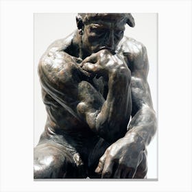 Auguste Rodin Thinker Statue Male Nude Adult Homoerotic Italian Italy Milan Venice Florence Rome Naples Toscana photo photography art travel Canvas Print