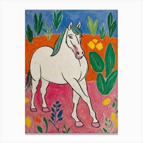 Horse In The Desert Style Henri Matisse Canvas Print