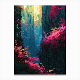 Sakura | Pixel Art Series Canvas Print