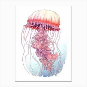 Sea Nettle Jellyfish Cartoon 5 Canvas Print