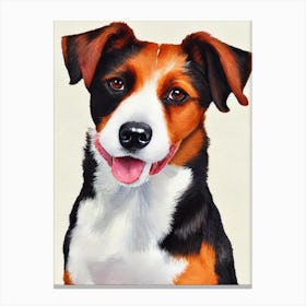 Fox Terrier (Smooth) 2 Watercolour dog Canvas Print