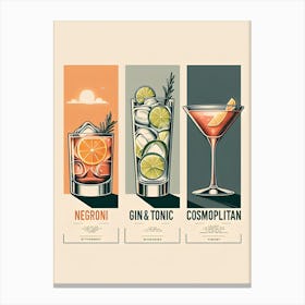 Coctail Recipes 1 Canvas Print