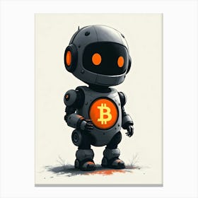 Bitcoin Robot Canvas Print