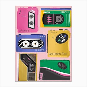 Retro Cassette Player Canvas Print