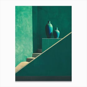 Vases On The Stairs Canvas Print