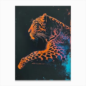 Polaroid Inspired Leopard 2 Canvas Print