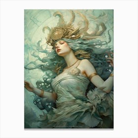 Athena Surreal Mythical Painting 3 Canvas Print