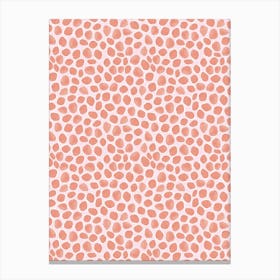 Peach Dots Canvas Print
