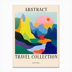 Abstract Travel Collection Poster South Korea 6 Canvas Print