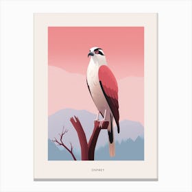 Minimalist Osprey 3 Bird Poster Canvas Print