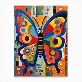 Colourful Abstract Butterfly v1 Canvas Print