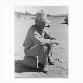 Untitled Photo, Possibly Related To Water Witch And Old Time Cowboy, Pie Town, New Mexico By Russell Lee Canvas Print