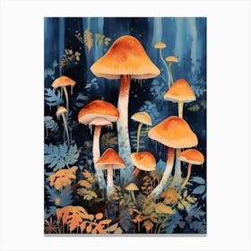 Mushroom Watercolour 10 Canvas Print
