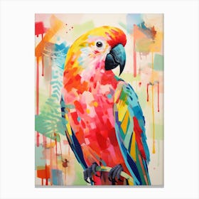 Bird Painting Collage Parrot 1 Canvas Print