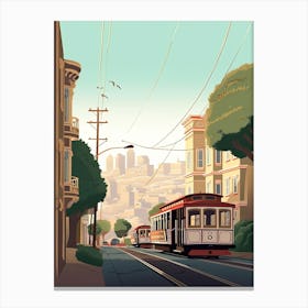 San Francisco California United States Travel Illustration 5 Canvas Print