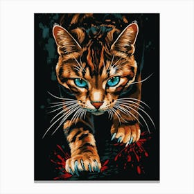 Cat With Blue Eyes Canvas Print