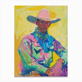 Painting Of A Cowboy 3 Canvas Print