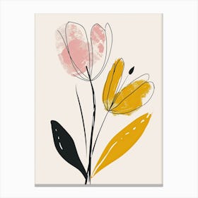 Chennai Flower Market Boho Minimalist Style Canvas Print