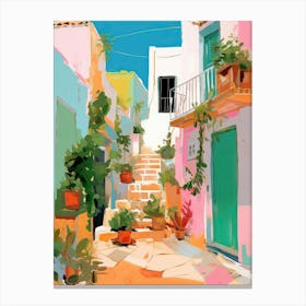 Puglia Italy Green Doors Travel Housewarming Painting Canvas Print