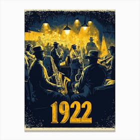 Aihrgdesign A Vintage Art Poster Celebrating The Jazz Age In 4 Canvas Print