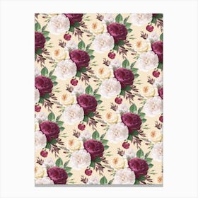 Burgundy Roses Canvas Print