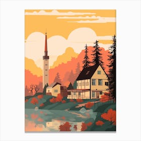 Germany 1 Travel Illustration Canvas Print