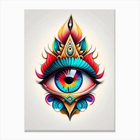 Awareness, Symbol, Third Eye Tattoo 3 Canvas Print