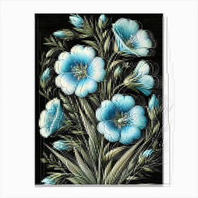 Blue Flowers 1 Canvas Print