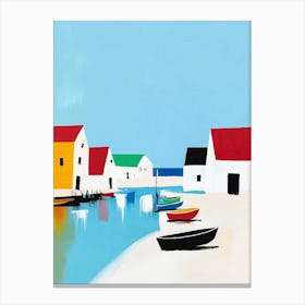 Boats In The Harbor Canvas Print Leinwandbild