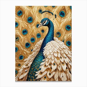 Golden Peacock no2 Canvas Print