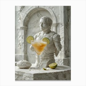 Cocktail And A Statue Canvas Print