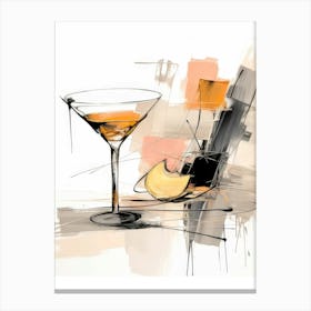 Martini Style Abstract Canvas Print