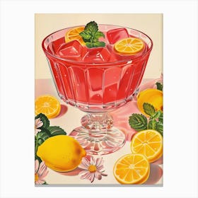 Fruity Jelly Vintage Cookbook Illustration 2 Canvas Print