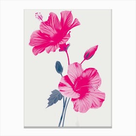 Hot Pink Hibiscus 1 Canvas Print