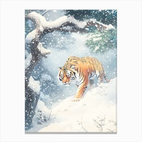 Stunning Tiger In The Snow 17 Stampe su tela