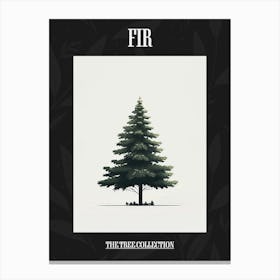 Fir Tree Pixel Illustration 3 Poster Canvas Print