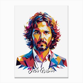 Josh Groban 03 Portrait Music Icon Style WPAP Pop Art Canvas Print