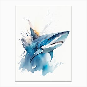 Sandbar Shark 3 Watercolour Canvas Print