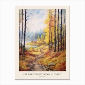 Autumn Forest Landscape The Mark Twain National Forest 2 Poster Canvas Print