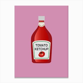 Tomato Sauce, Kitchen, Condiment, Art, Cartoon, Ketchup, Wall Print Canvas Print