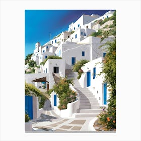 Village Of Mykonos Canvas Print