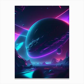 Surface Neon Nights Space Canvas Print