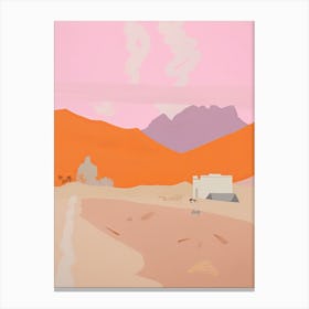 Syrian Desert   Middle East, Contemporary Abstract Illustration 2 Canvas Print