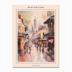 Brushstroke New Orleans Kitsch Painting Poster Canvas Print