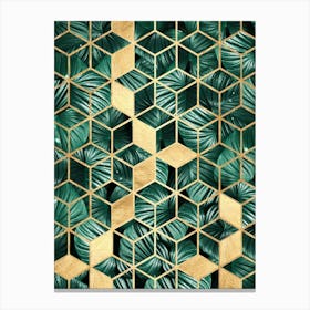 Geometric and botanical 3 Canvas Print