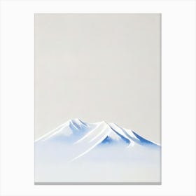 Hakuba, Japan Minimal Skiing Poster Canvas Print