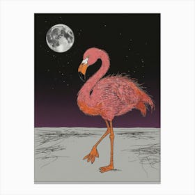 Pink Flamingo 4 Canvas Print