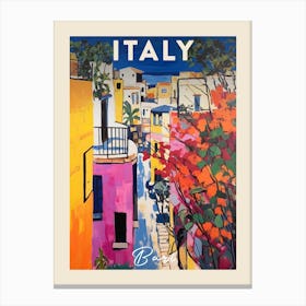 Bari Italy 4 Fauvist Painting  Travel Poster Canvas Print