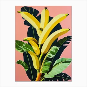 Bananas Palm Leaf Canvas Print