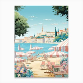 Cannes France 2 Illustration Canvas Print